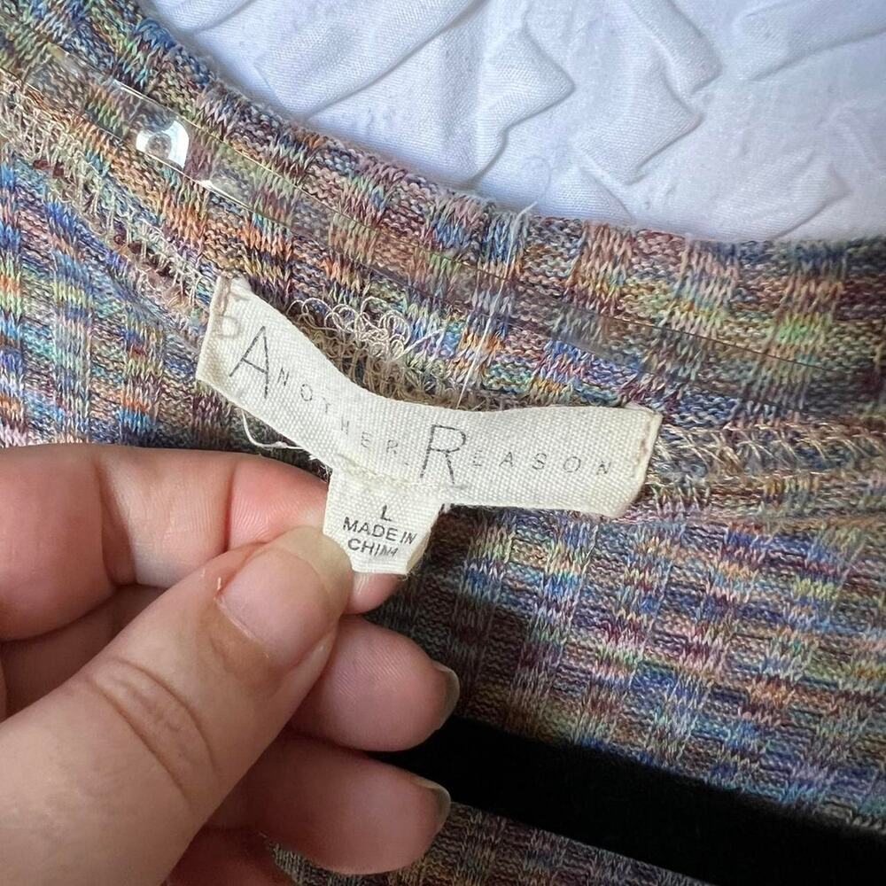 Another Reason Multicolor Long Ribbed Cardigan - image 8